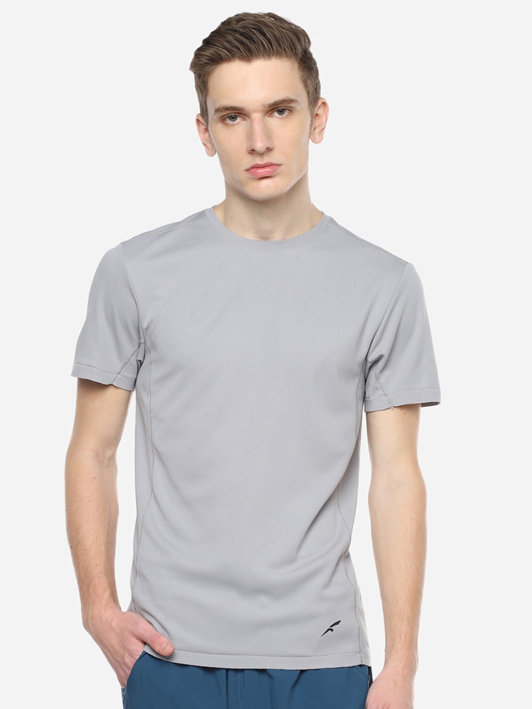 

FURO by Red Chief Round Neck Cotton T-shirt, Grey