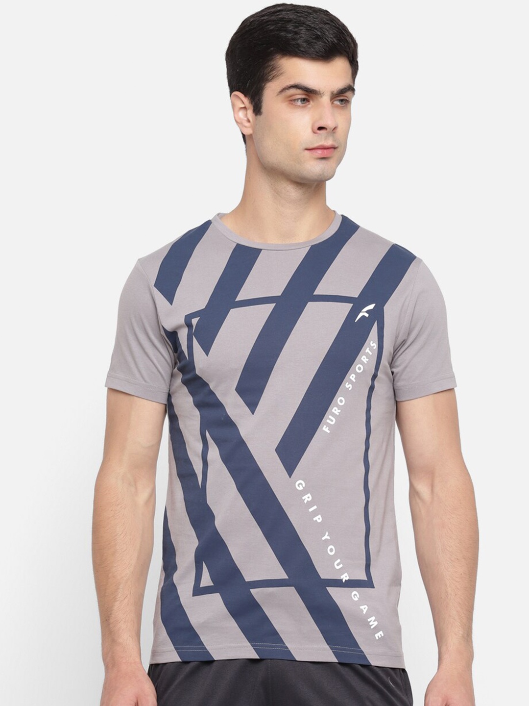 

FURO by Red Chief Striped Sports T-shirt, Grey