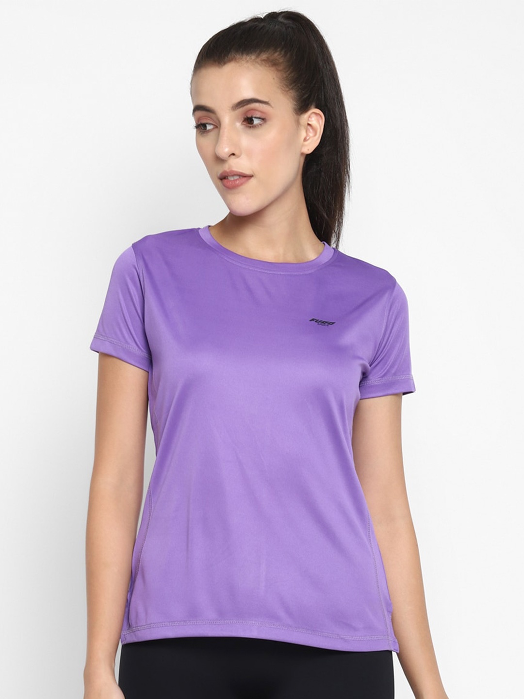 

FURO by Red Chief Printed Regular Fit Training or Gym Sports T-shirt, Purple