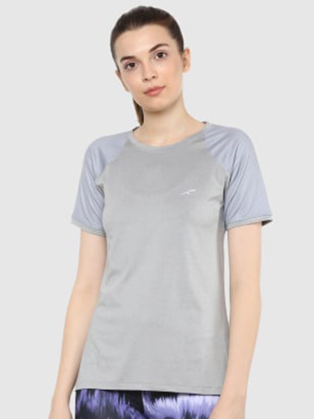 

FURO by Red Chief Regular Fit Raglan Sleeves Training or Gym Sports T-shirt, Grey