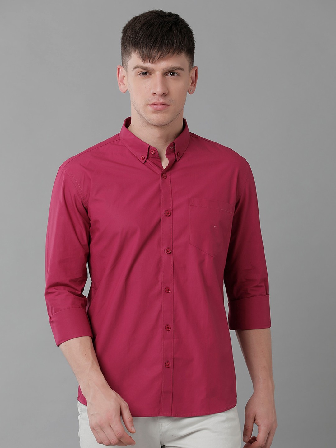 

YOVISH Cotton Casual Shirt, Pink