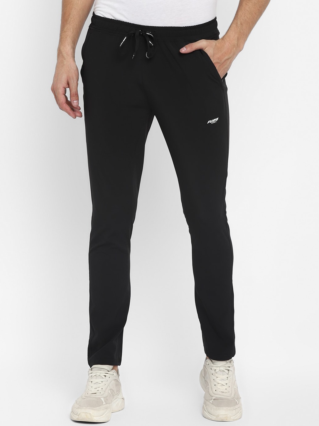

FURO by Red Chief Men Mid-Rise Track Pants, Black