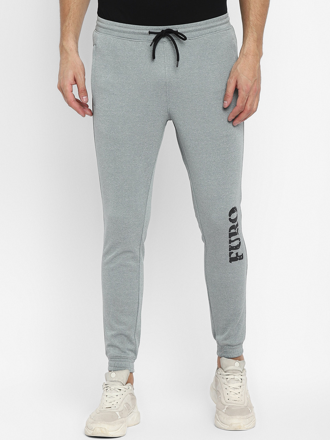 

FURO by Red Chief Men Self Design Mid-Rise Joggers, Grey