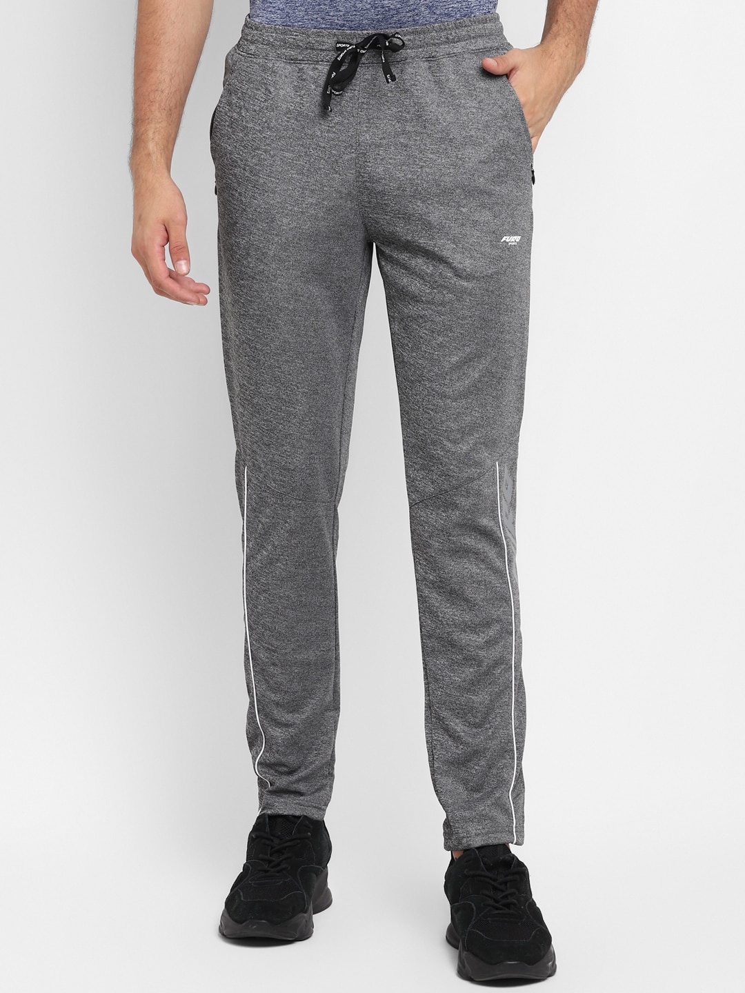 

FURO by Red Chief Men Brand Logo Printed Track Pants, Grey