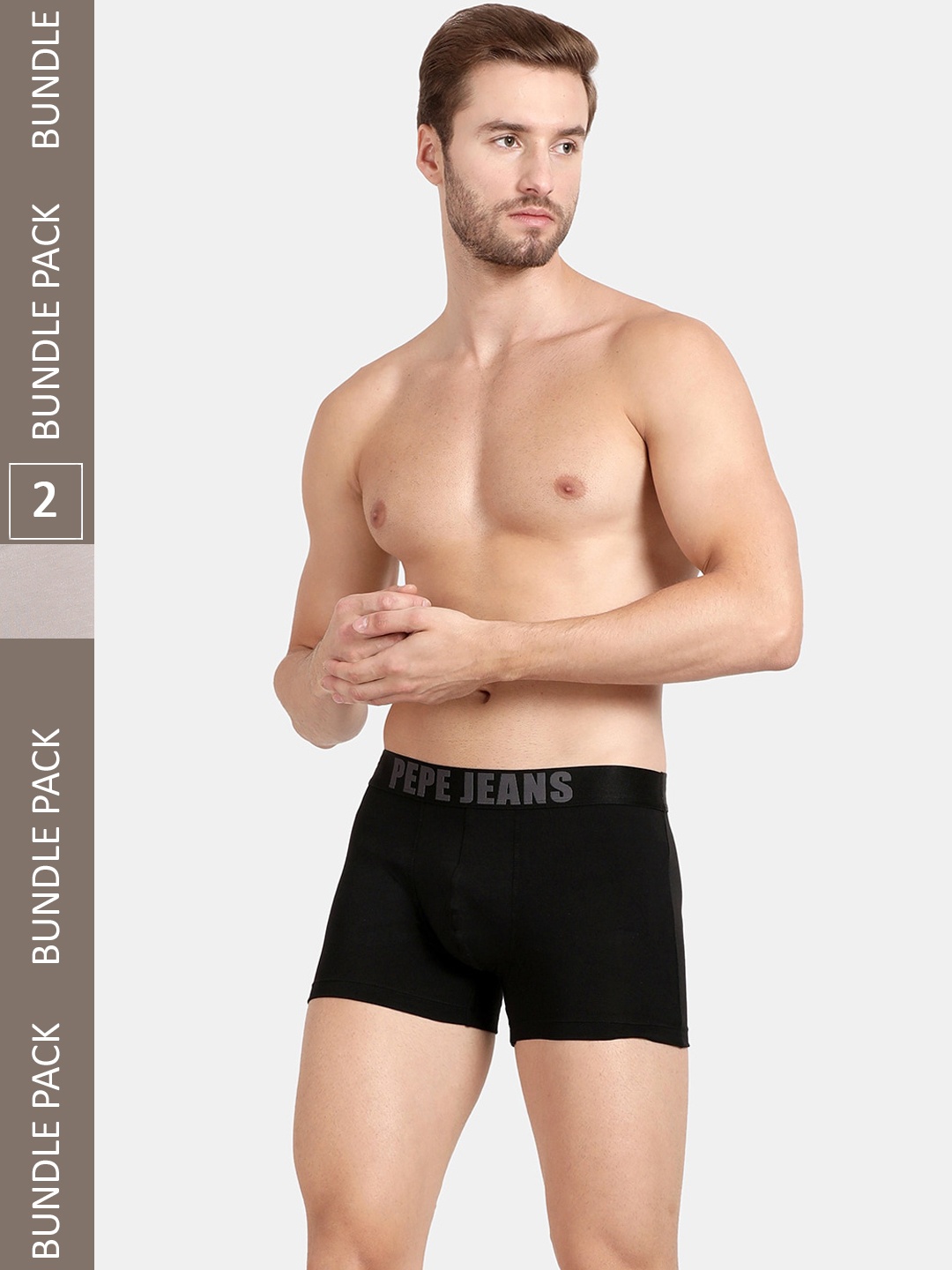 

Pepe Jeans Pack Of 2 Logo Printed Detail Trunks, Black