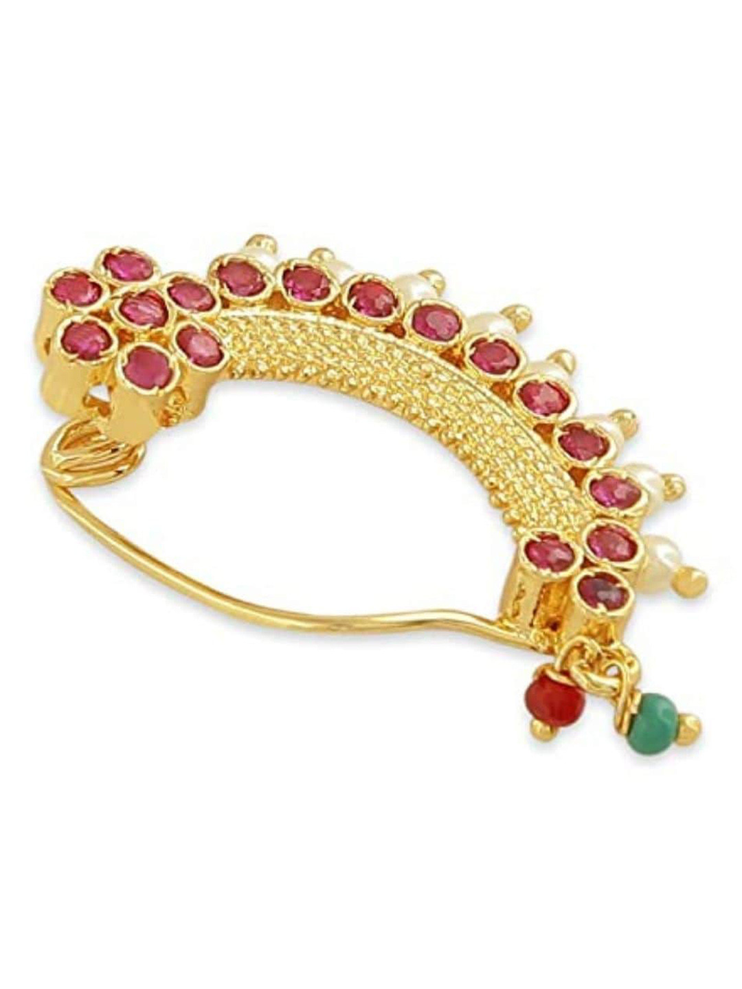 

AccessHer Gold Plated Floral Design Nosepin, Multi