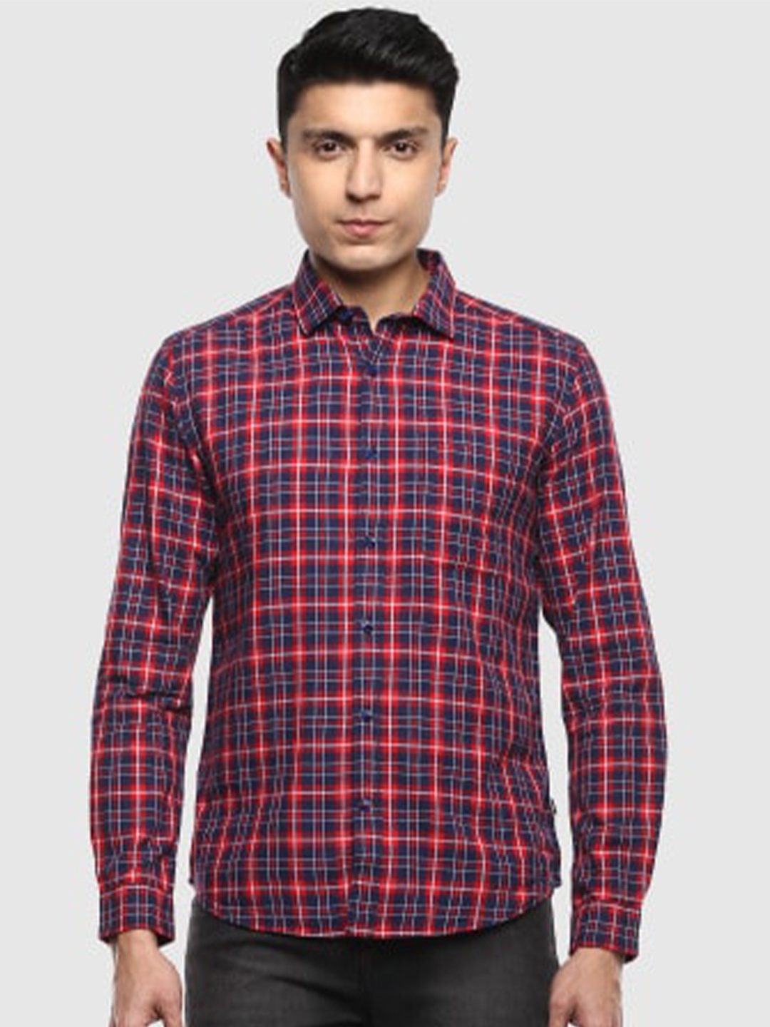 

Red Chief Checked Cotton Slim Fit Casual Shirt