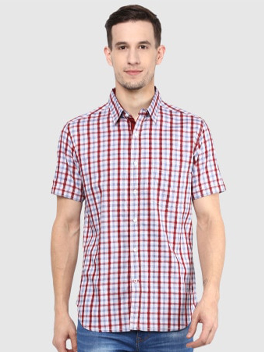 

Red Chief Checked Slim Fit Cotton Casual Shirt