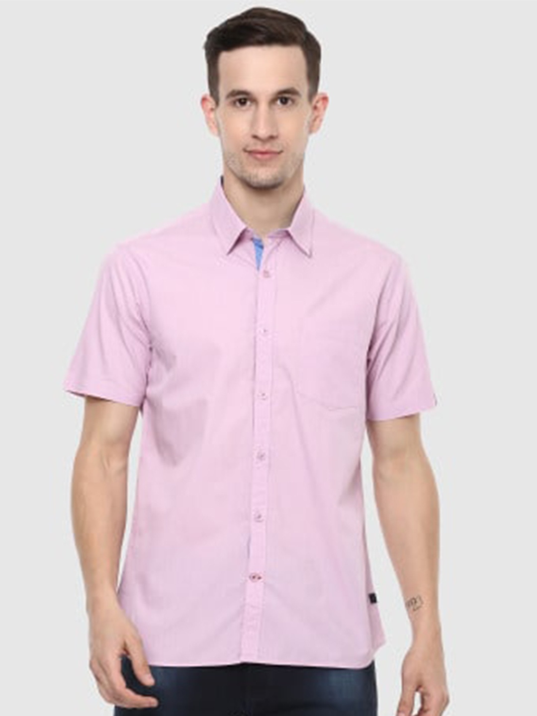 

Red Chief Slim Fit Casual Cotton Shirt, Pink