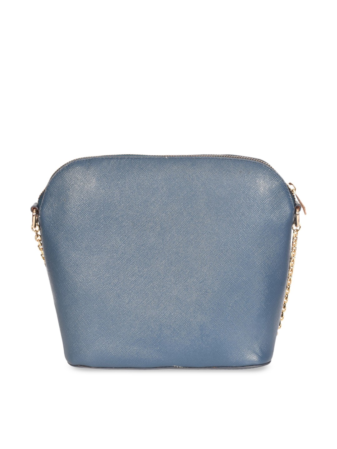 

Sassora Textured Leather Structured Sling Bag, Turquoise blue