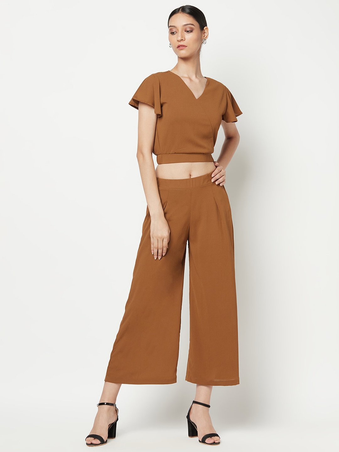

Miss Grace Top & Palazzos Co-Ords, Brown