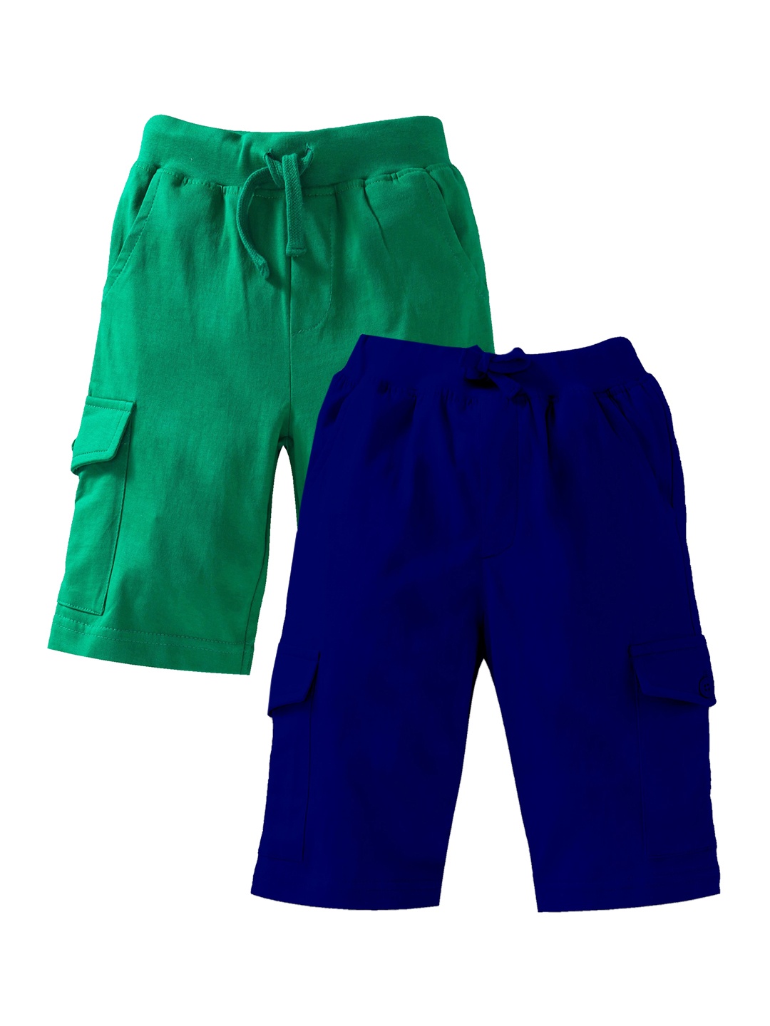 

KiddoPanti Pack Of 2 Boys Green Cargo Shorts