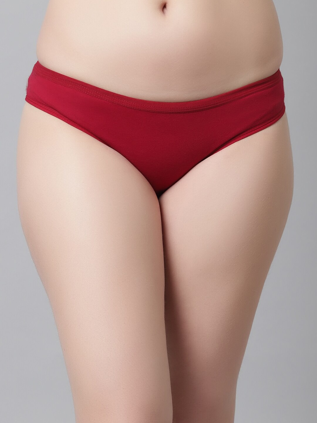 

KEX Women Pure Cotton Hipster Brief, Maroon