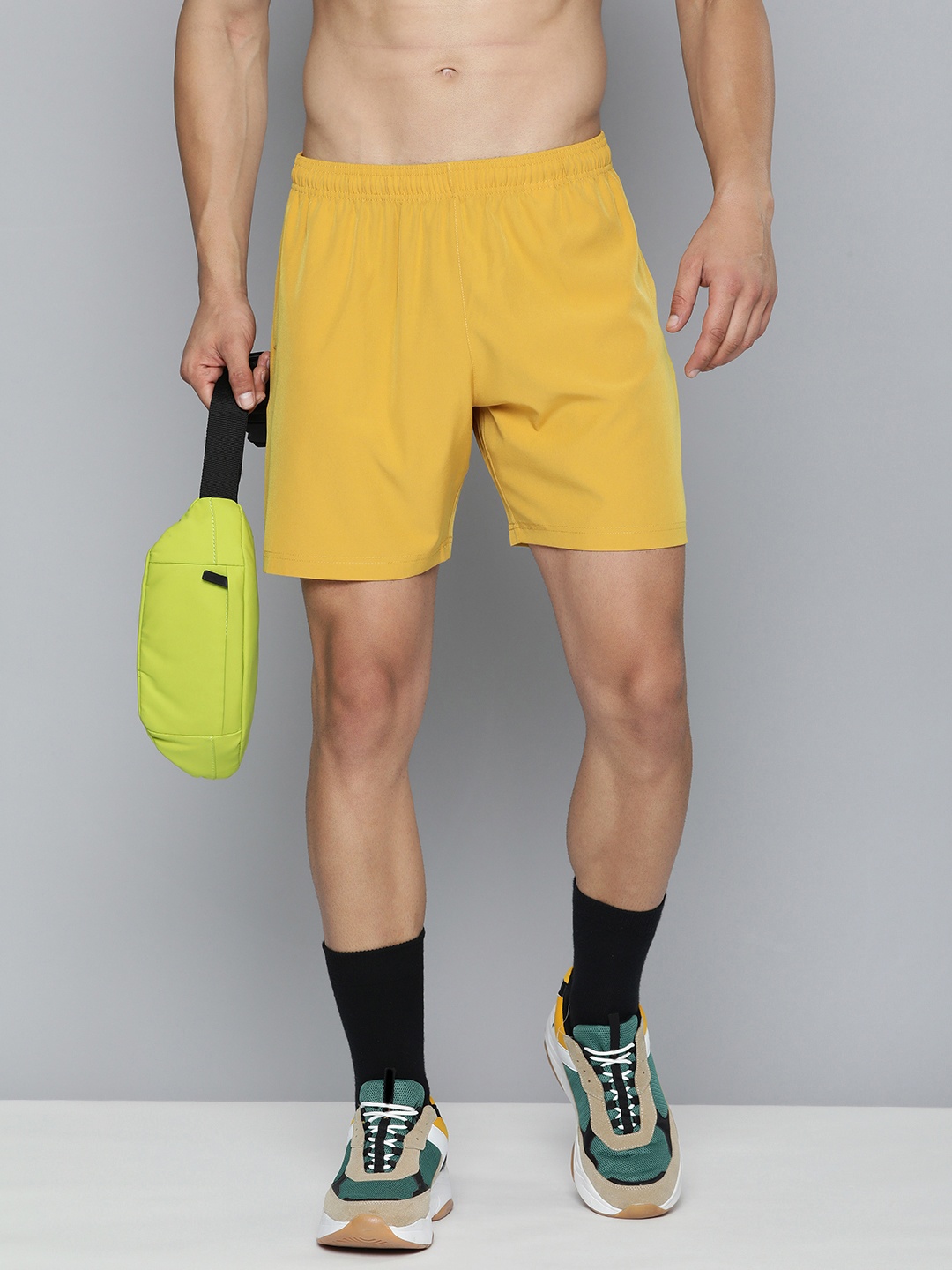 

HERE&NOW Men Shorts, Yellow