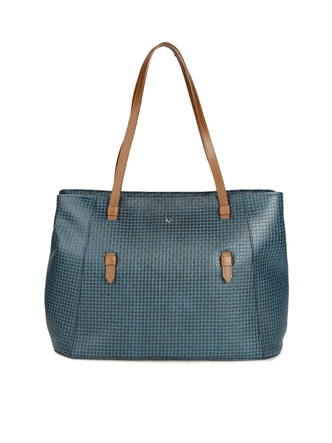 

Hidesign Blue Textured Leather Shoulder Bag