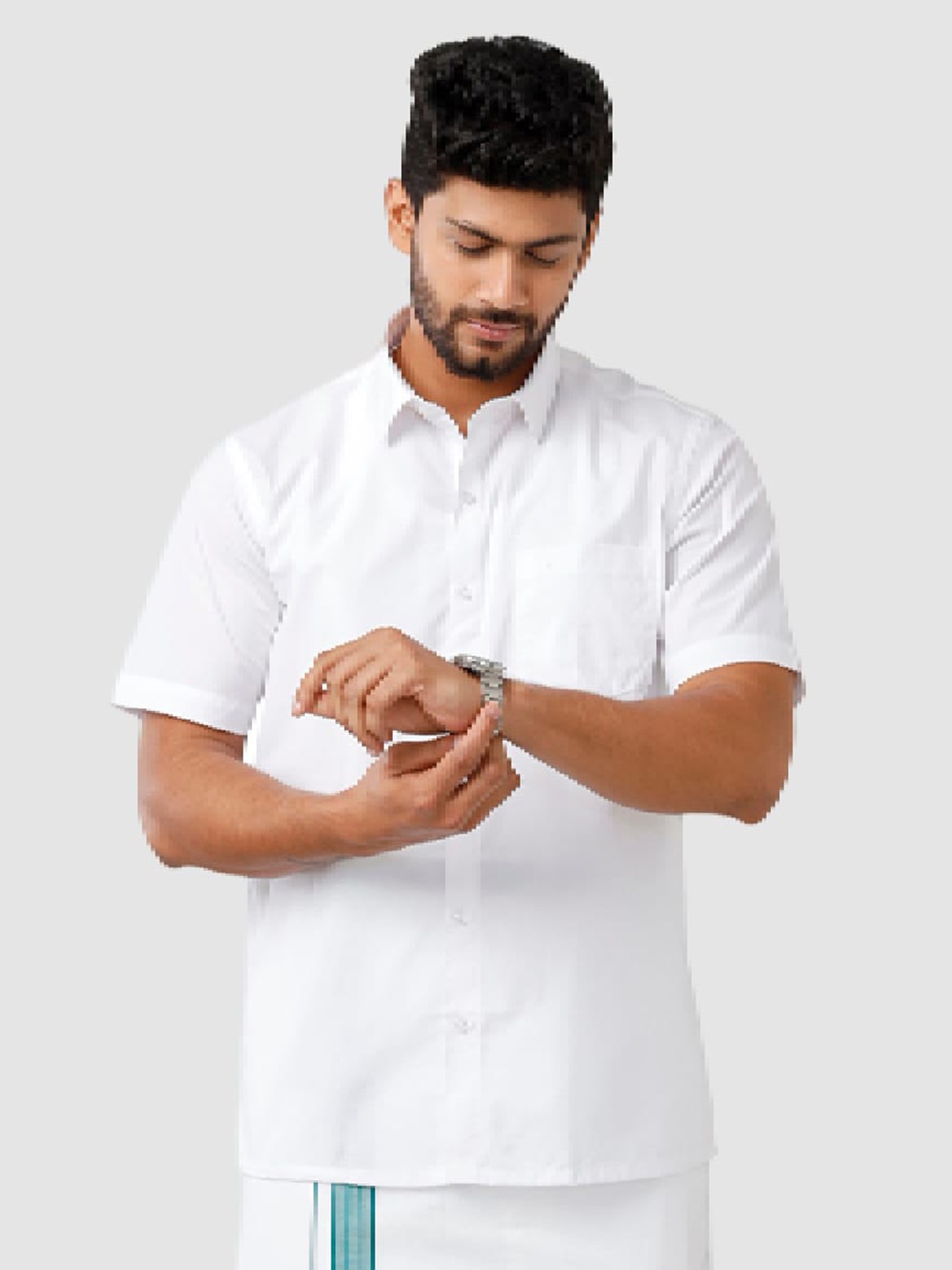 

Ramraj Spread Collar Cotton Casual Shirt, White