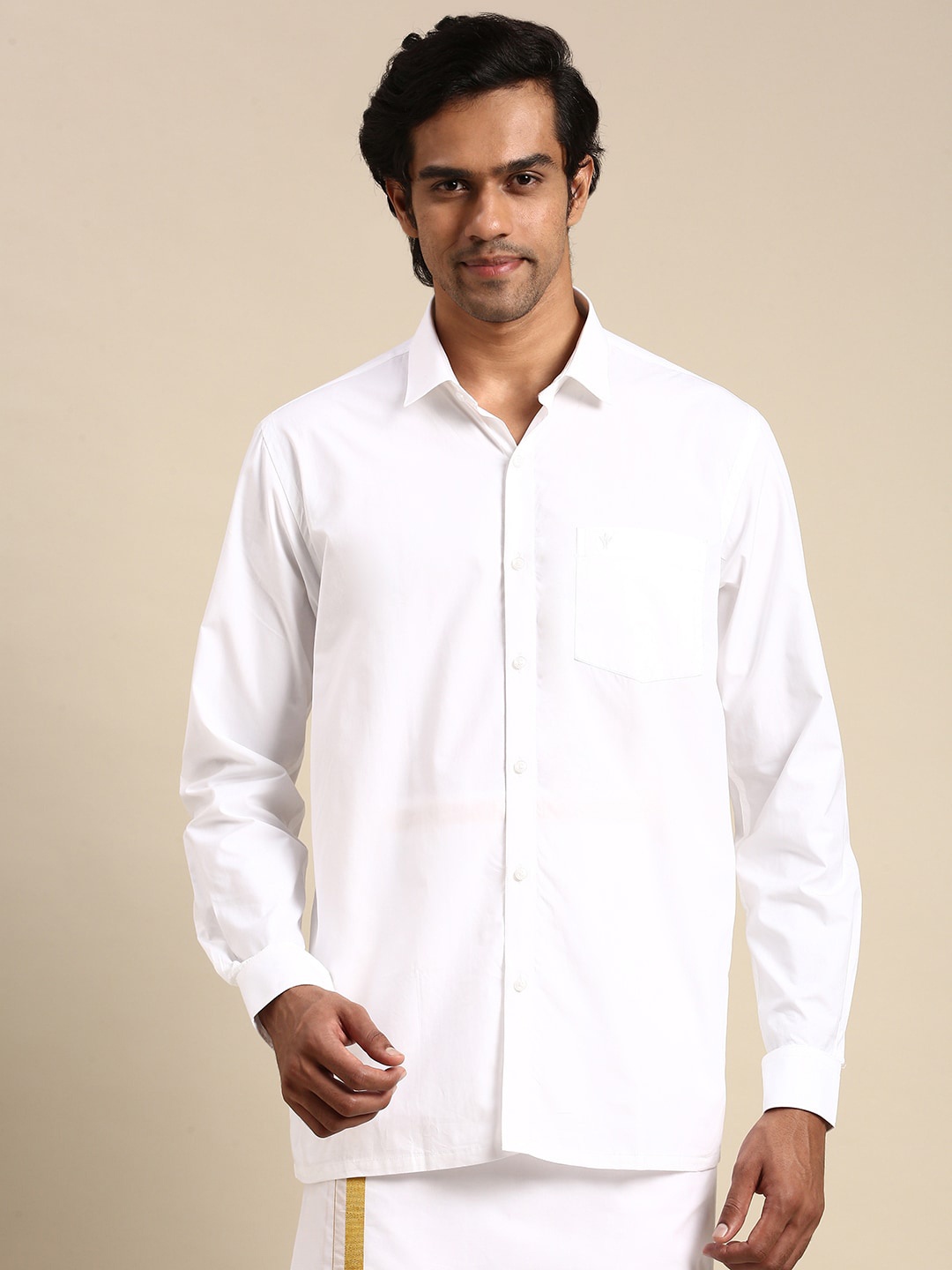 

Ramraj Spread Collar Cotton Casual Shirt, White