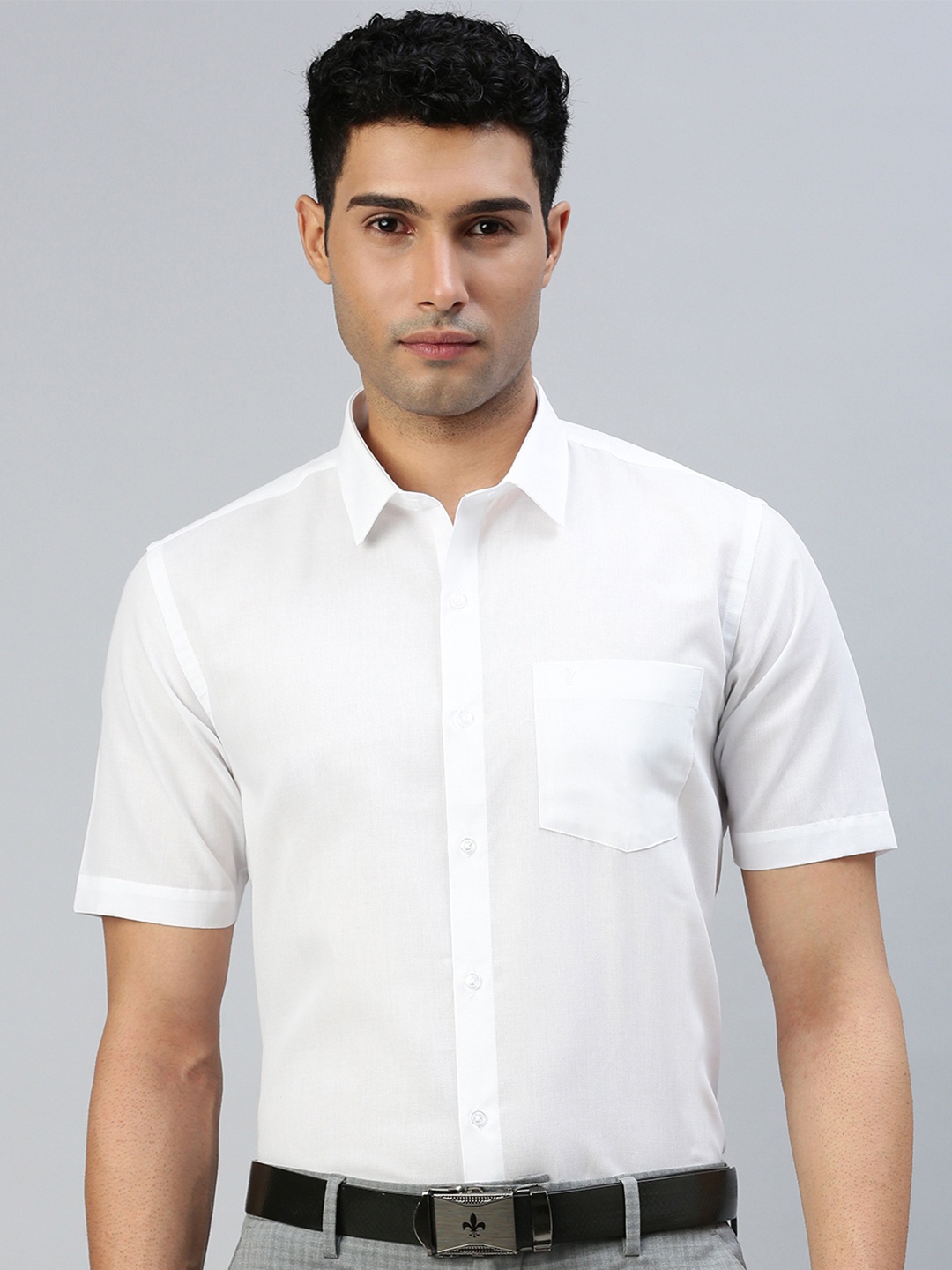 

Ramraj Spread Collar Classic Fit Cotton Formal Shirt, White