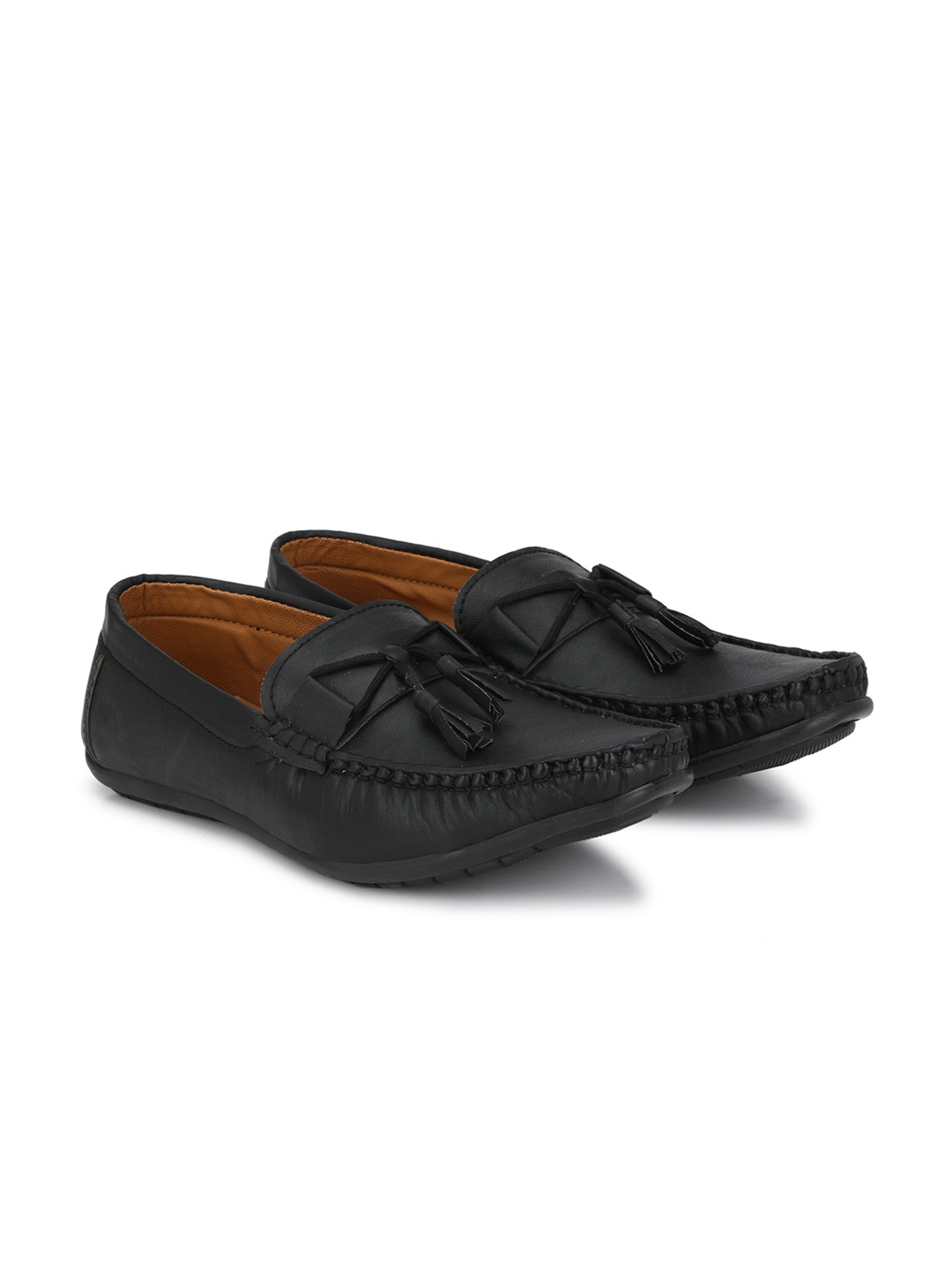 

BUCIK Men Lightweight Comfort Insole Tassel Loafers, Black