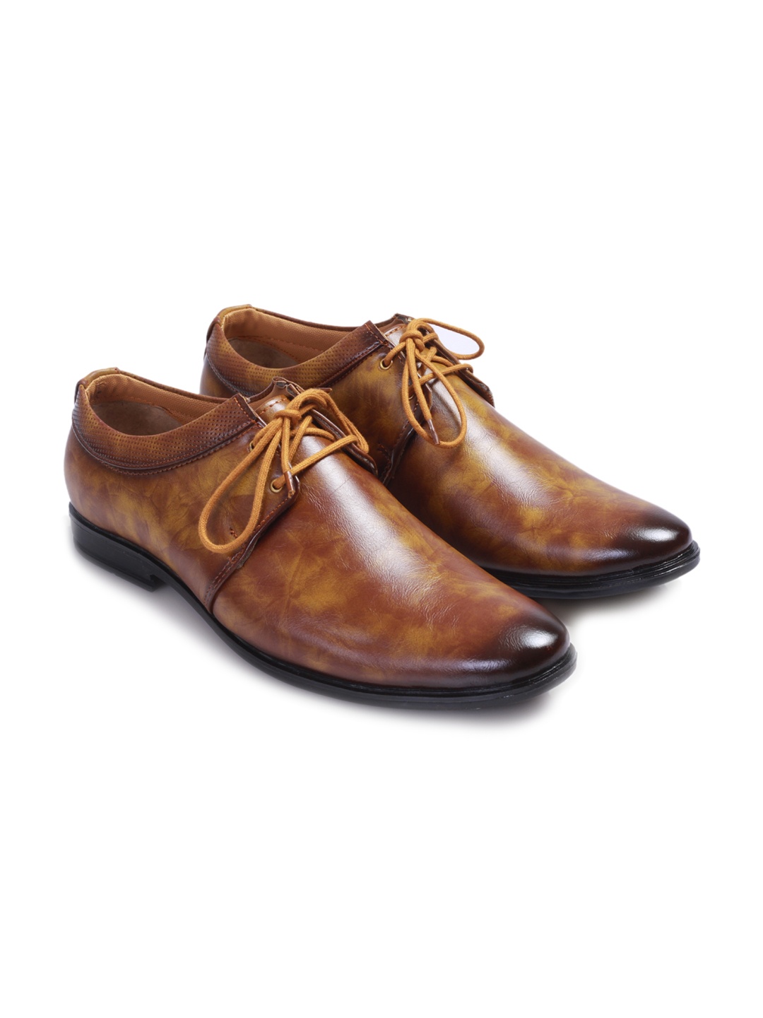 

BUCIK Men Printed Comfort Fit Durable Formal Derbys, Brown