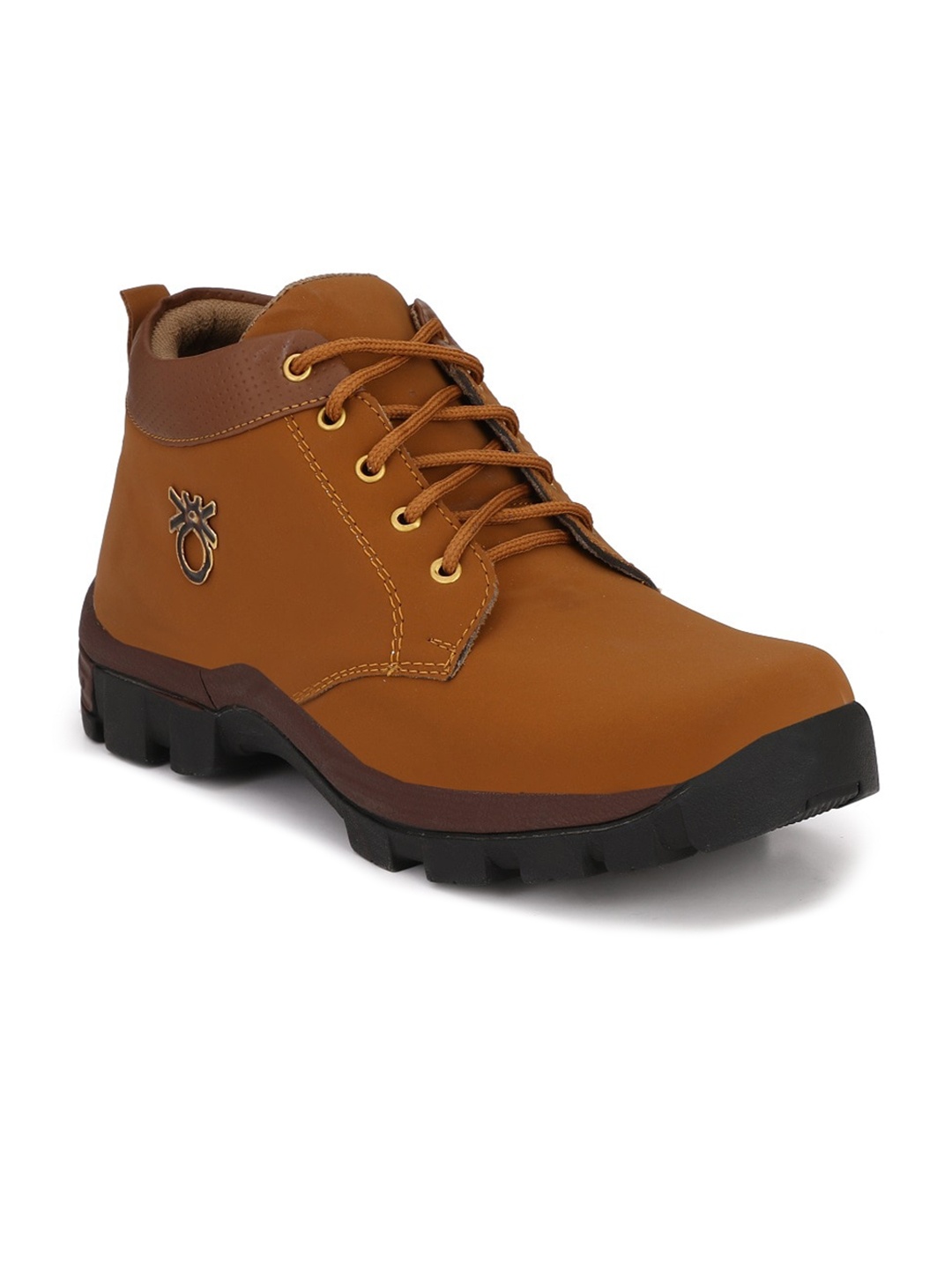 

BUCIK Men Mid Top Textured Lightweight Comfort Insole Sneakers, Brown