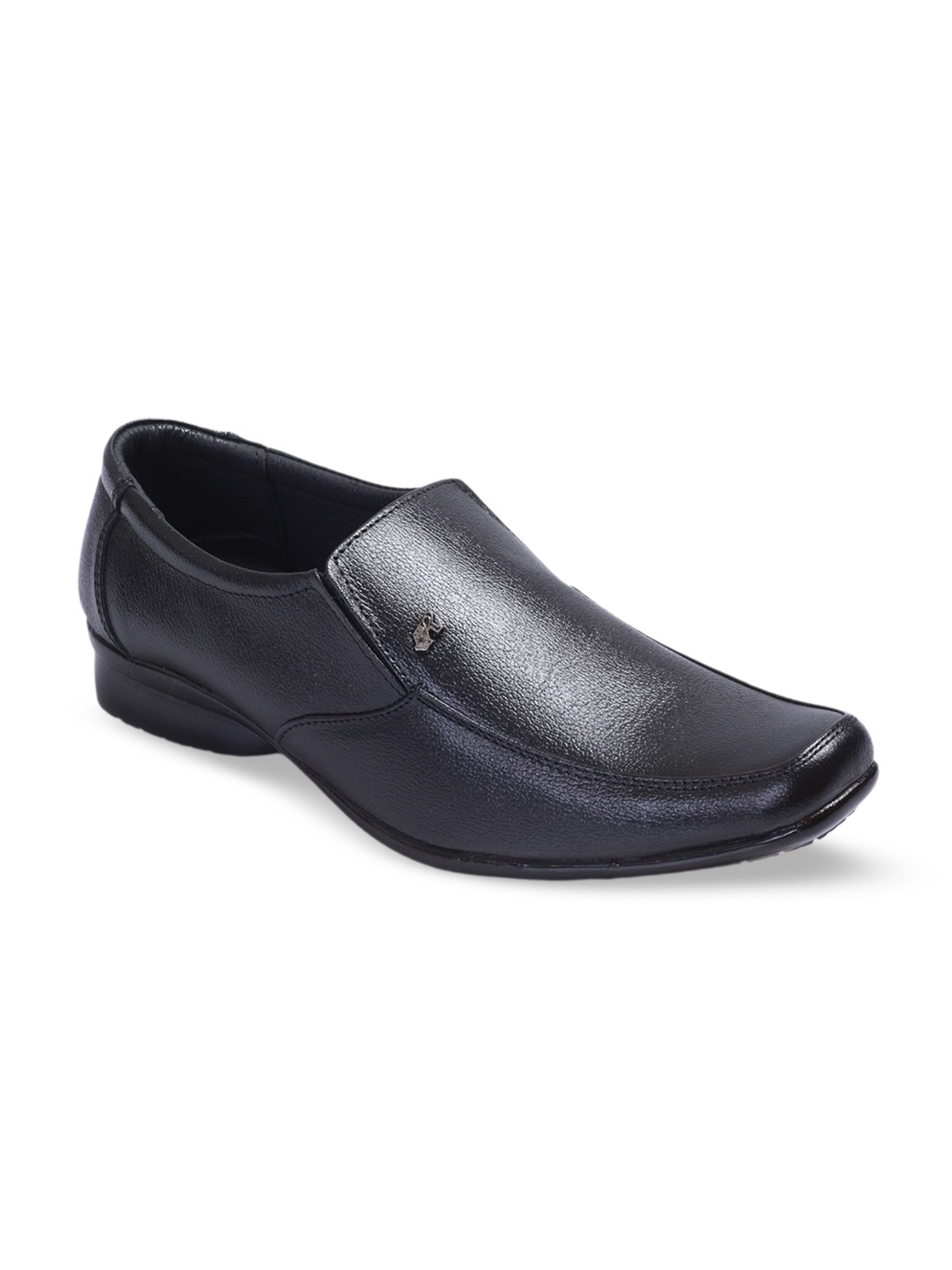 BUCIK Men Comfort-Fit Leather Formal Slip-On Shoes, Black