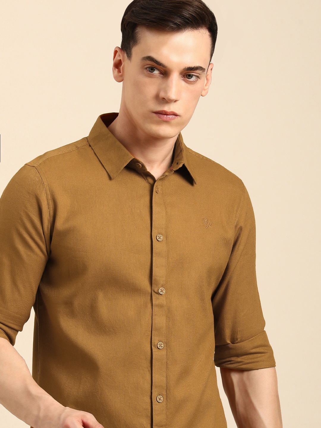 

Being Human Men Slim Fit Pure Cotton Casual Shirt, Mustard