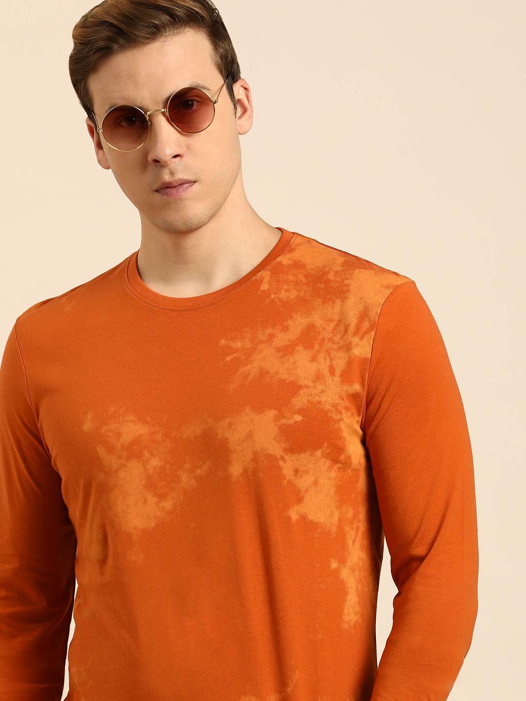 

Being Human Printed Pure Cotton T-shirt, Orange
