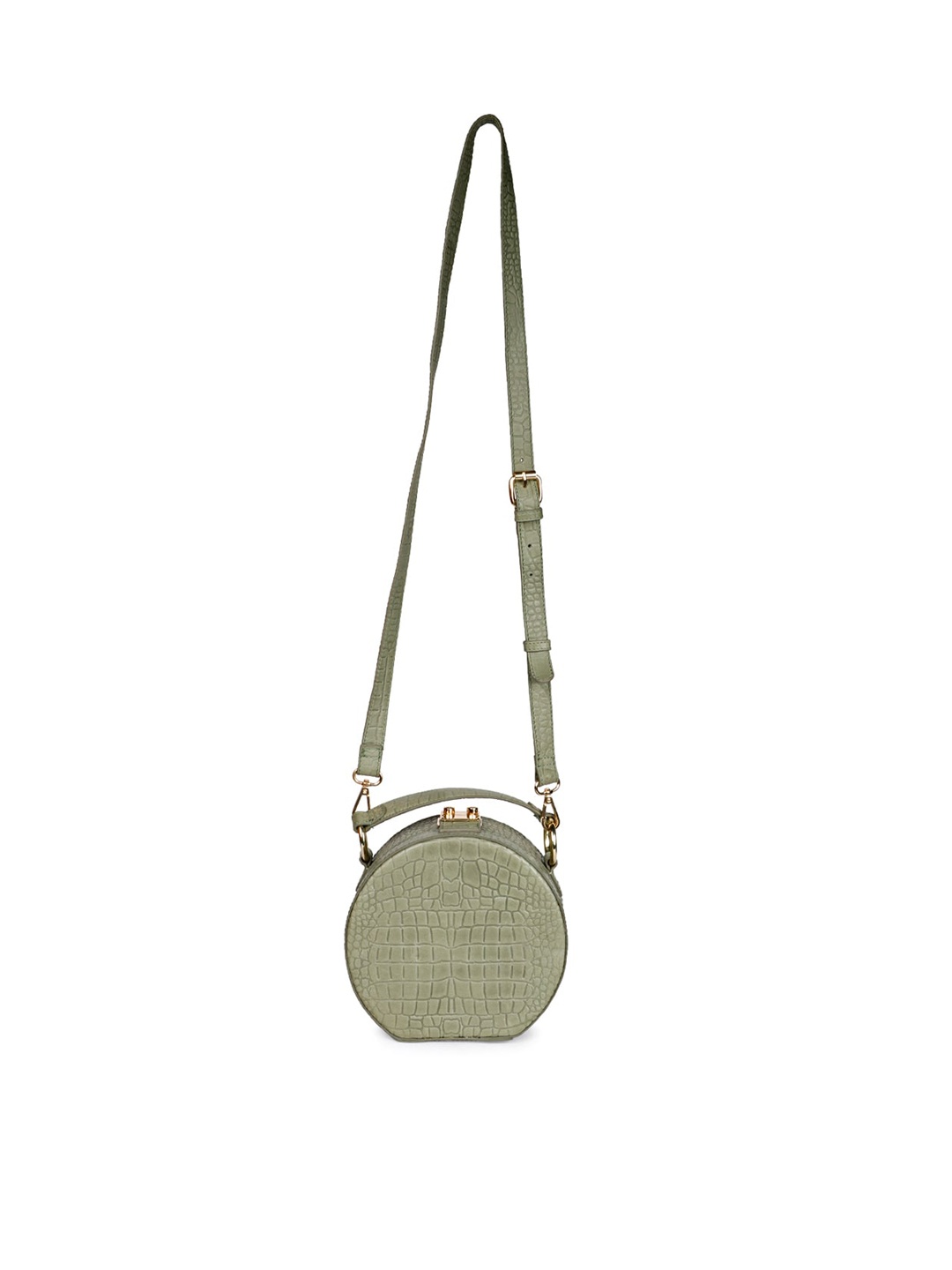 

Saint G Leather Structured Sling Bag, Olive