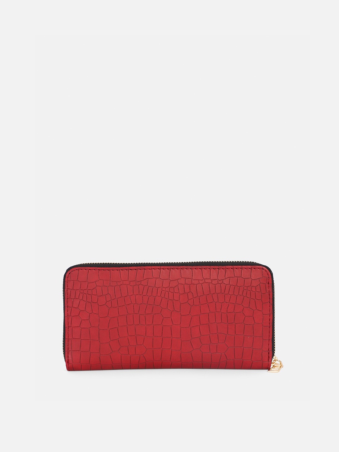 

Bagsy Malone Women Textured Zip Around Wallet, Red