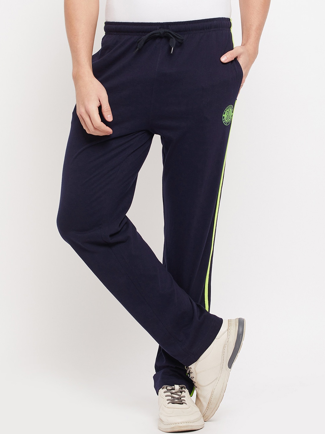 

Duke Men Mid-Rise Cotton Track Pants, Blue