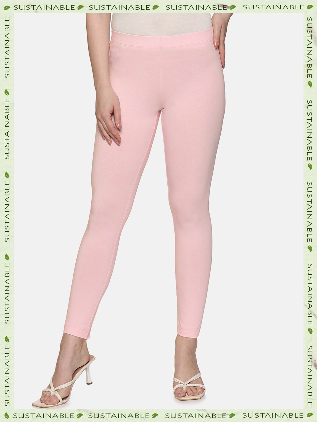 

HERE&NOW Women Ankle-Length Leggings, Pink