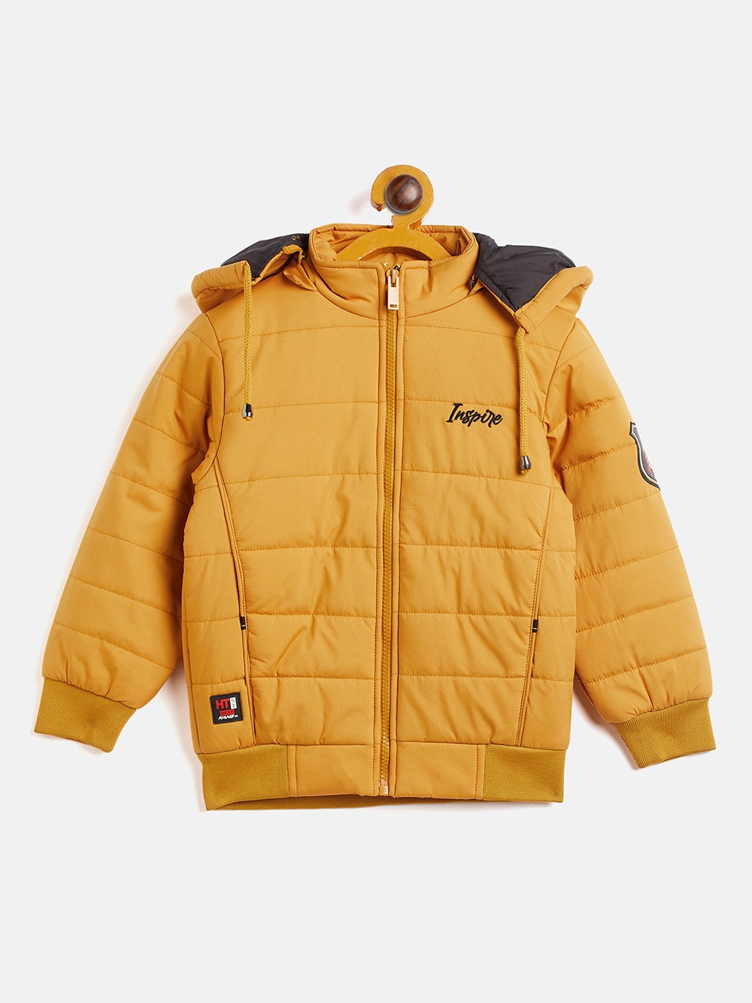 

Cantabil Boys Lightweight Hooded Bomber Jacket, Mustard