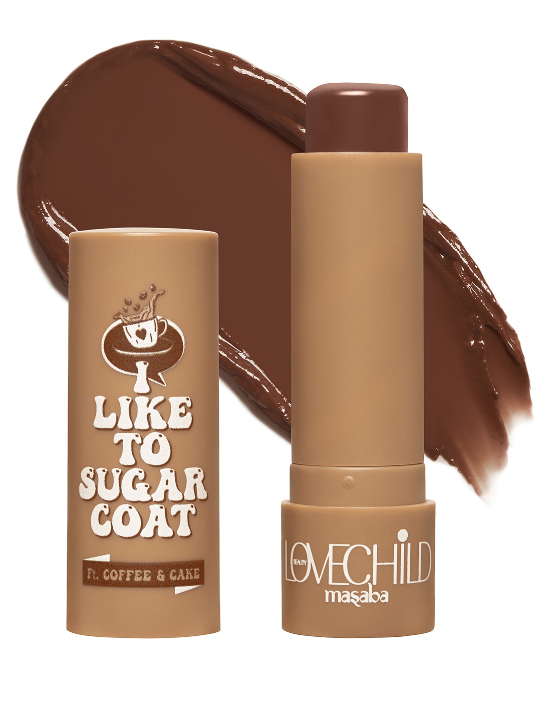 

Lovechild Masaba I Like To Sugar Coat SPF 22 Lip Balm with Shea Butter 4.5g- Coffee & Cake, Brown