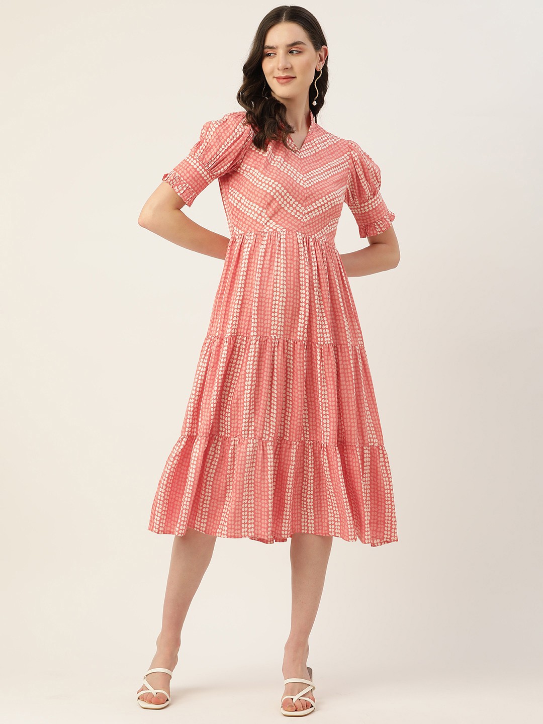 

Alsace Lorraine Paris A-Line Midi Dress, Red