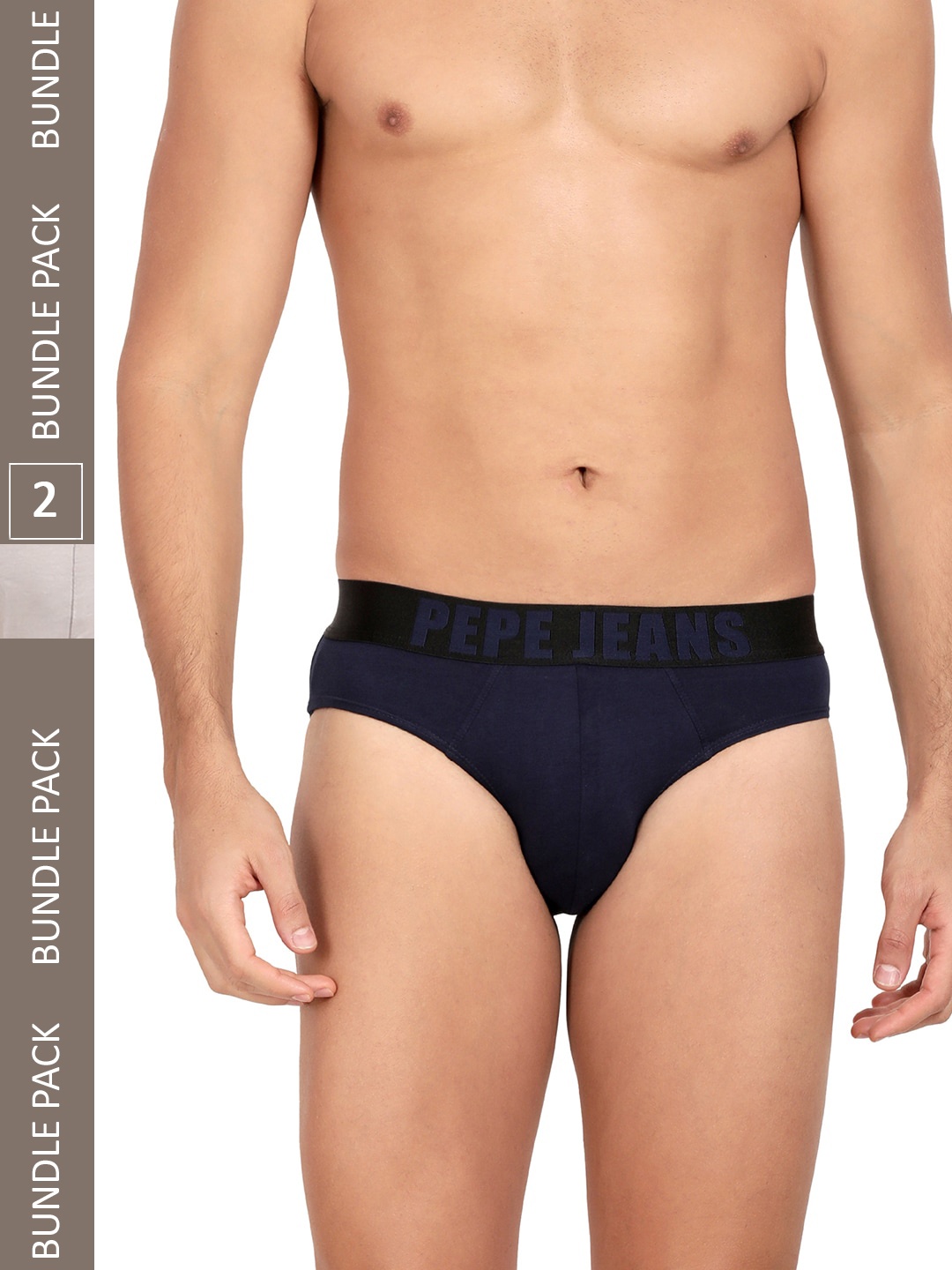 

Pepe Jeans Men Pack Of 2 Cotton Basic Briefs, Grey