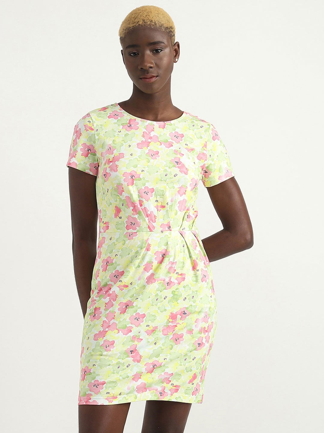 

United Colors of Benetton Floral Sheath Dress, Green