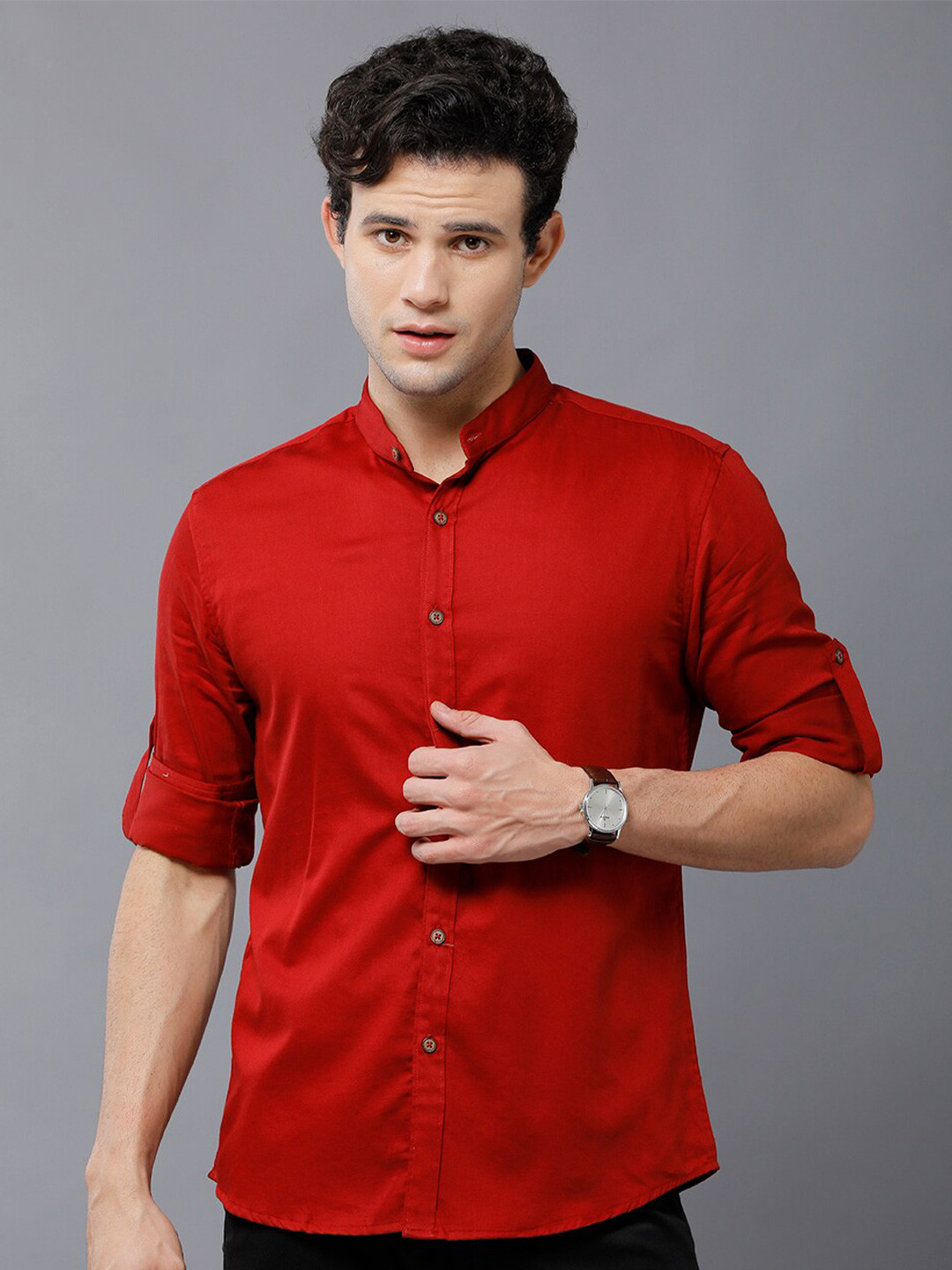 

YOVISH Cotton Casual Shirt, Red
