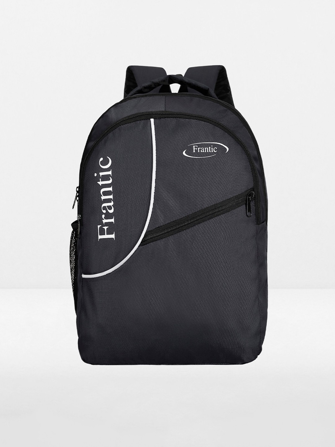 Frantic Kids Water Proof Dust Resistant Typography Backpack, Black