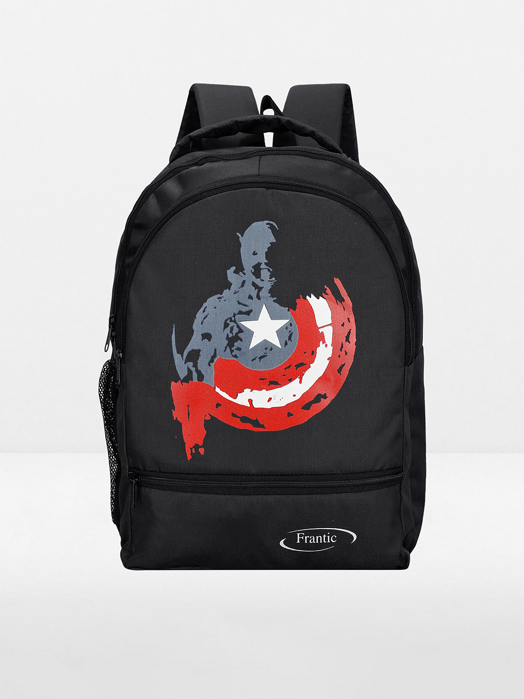 

Frantic Kids Graphic Printed Waterproof Backpack, Black