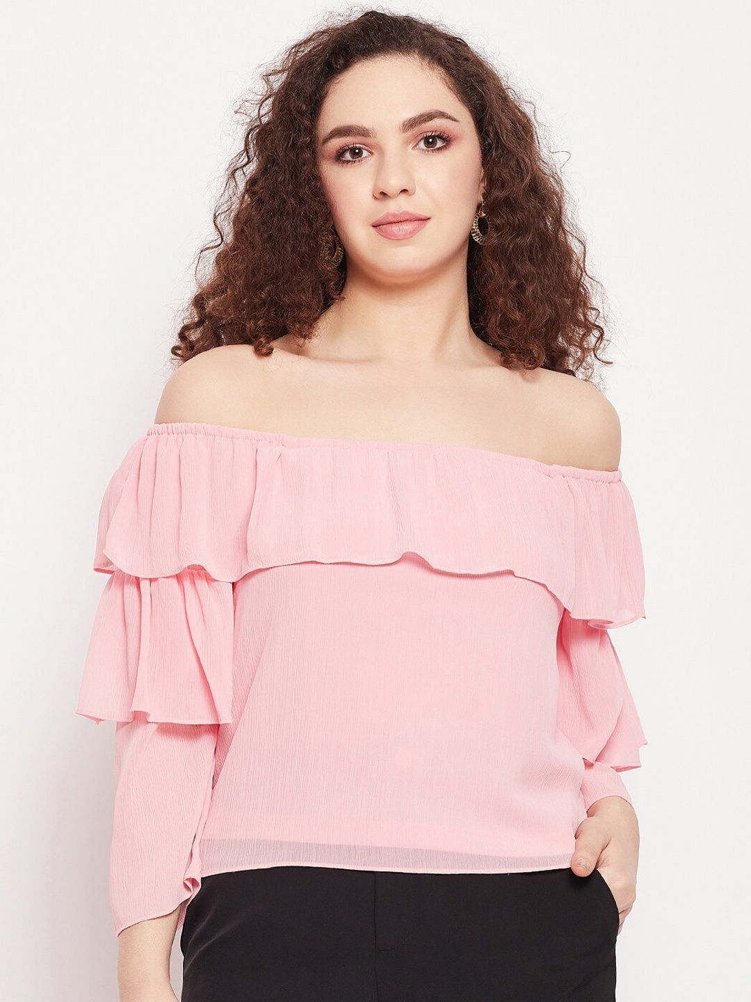 

CAMLA Off-Shoulder Bardot Top, Pink