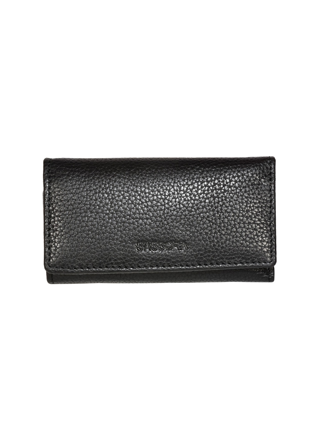 

Sassora Black Genuine Leather Small Key Case