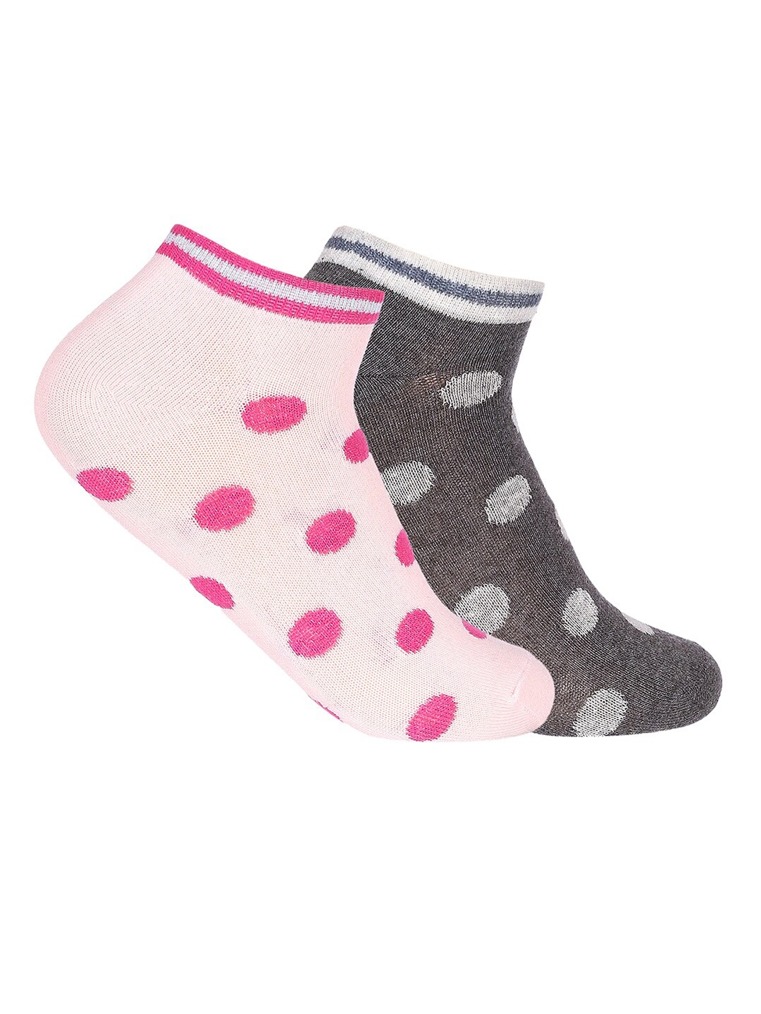 

MARC Women Pack Of 2 Patterned Ankle Length Socks, Black