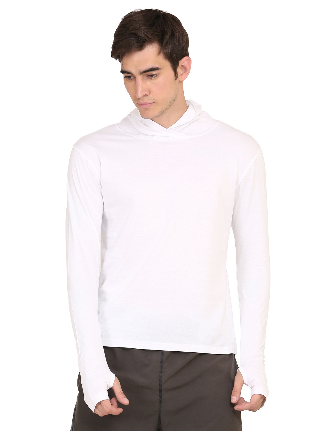 

appulse Hooded Slim Fit Cotton T-shirt, White