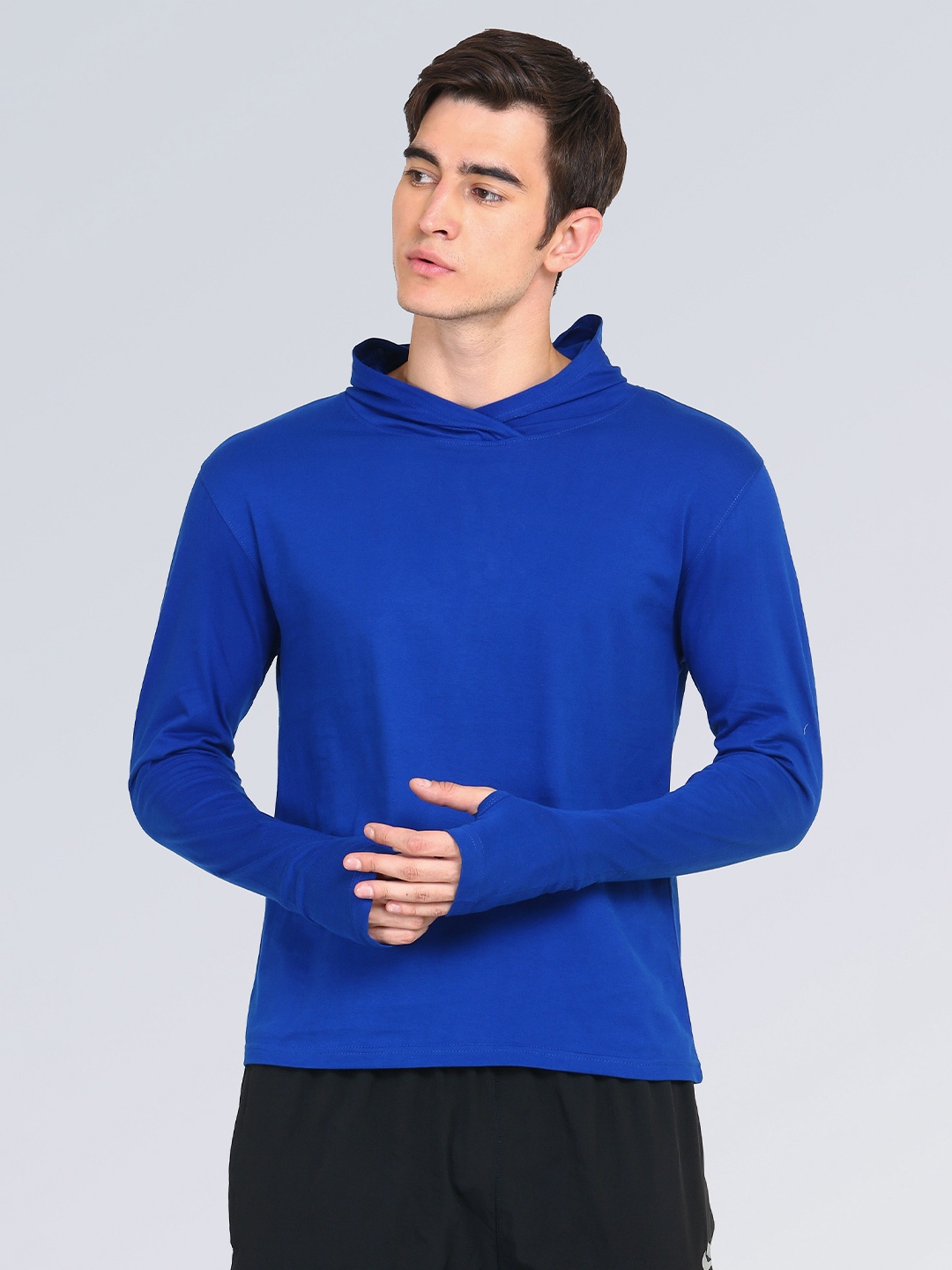 

appulse Pack of 2 Hooded Slim Fit Cotton T-shirts, Blue