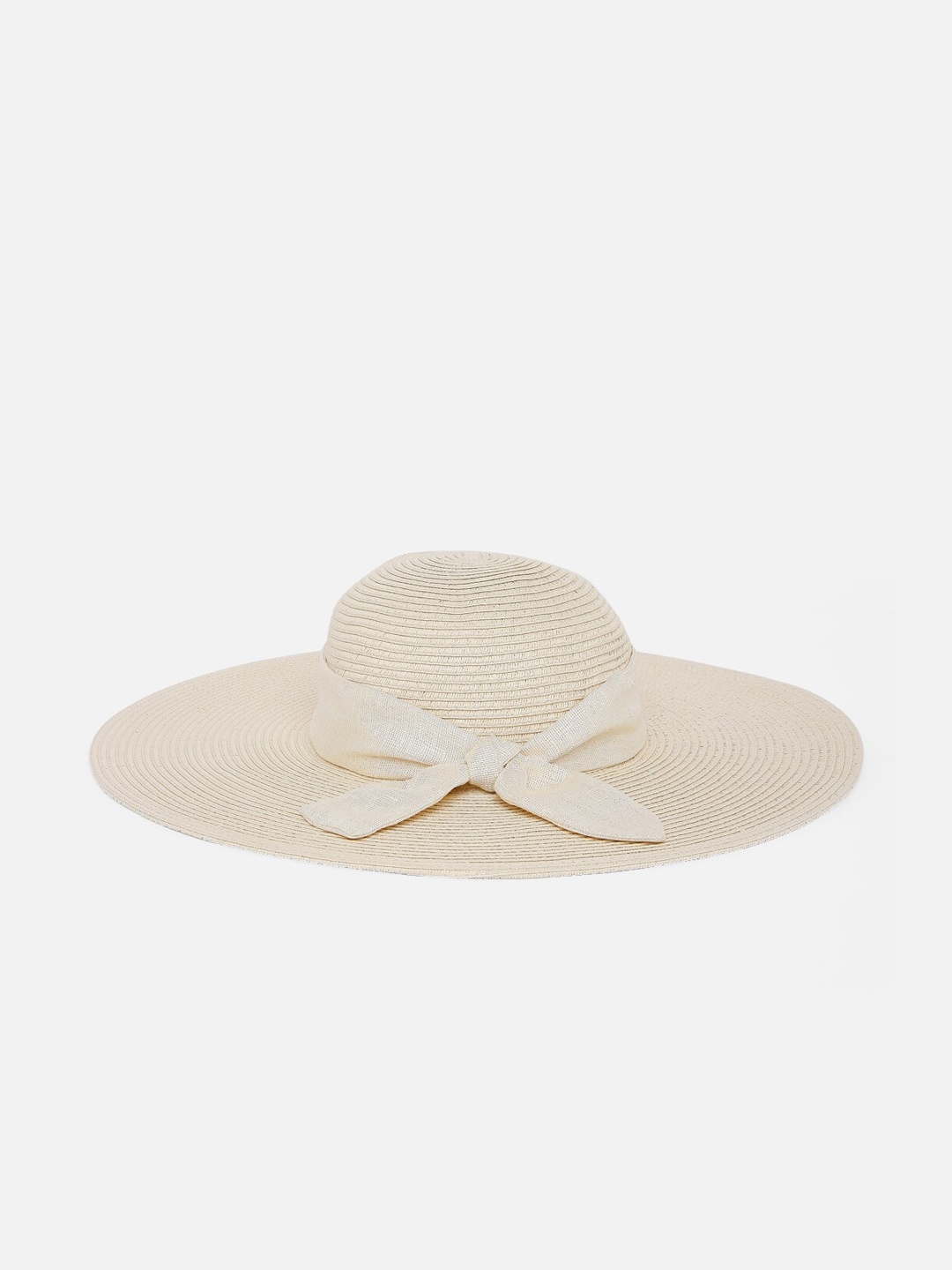 

Vero Moda Women Textured Sun Hat With Bow, Beige