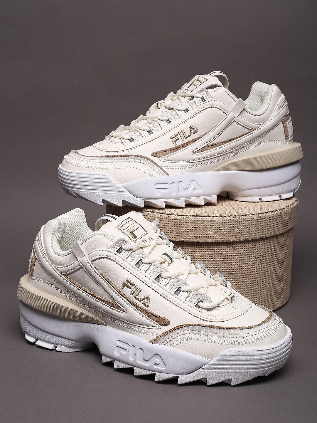 

FILA Women Disruptor II Exp Lace-Up Sneakers, Off white