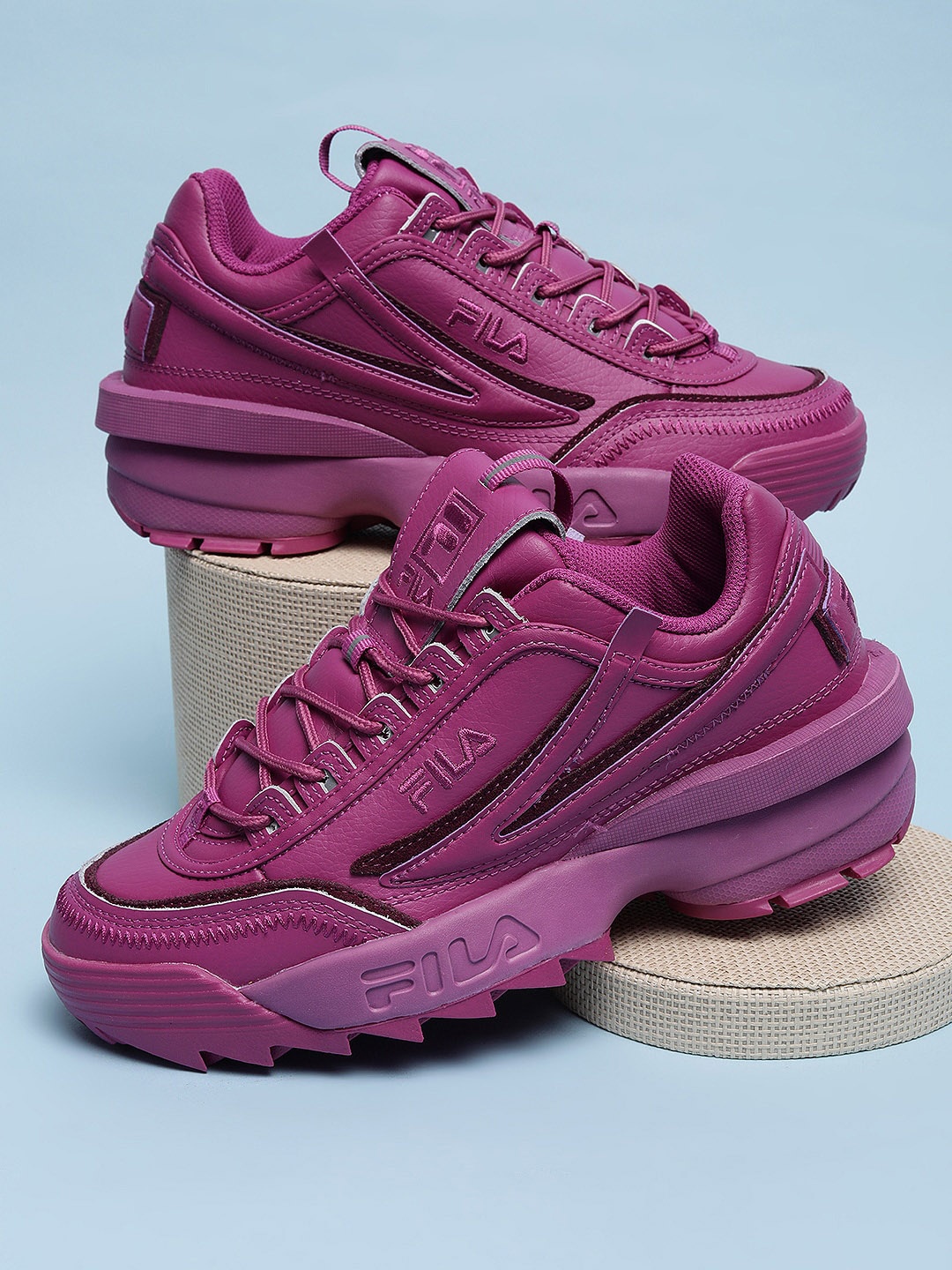 

FILA Women Disruptor II Exp Lace-Up Sneakers, Purple