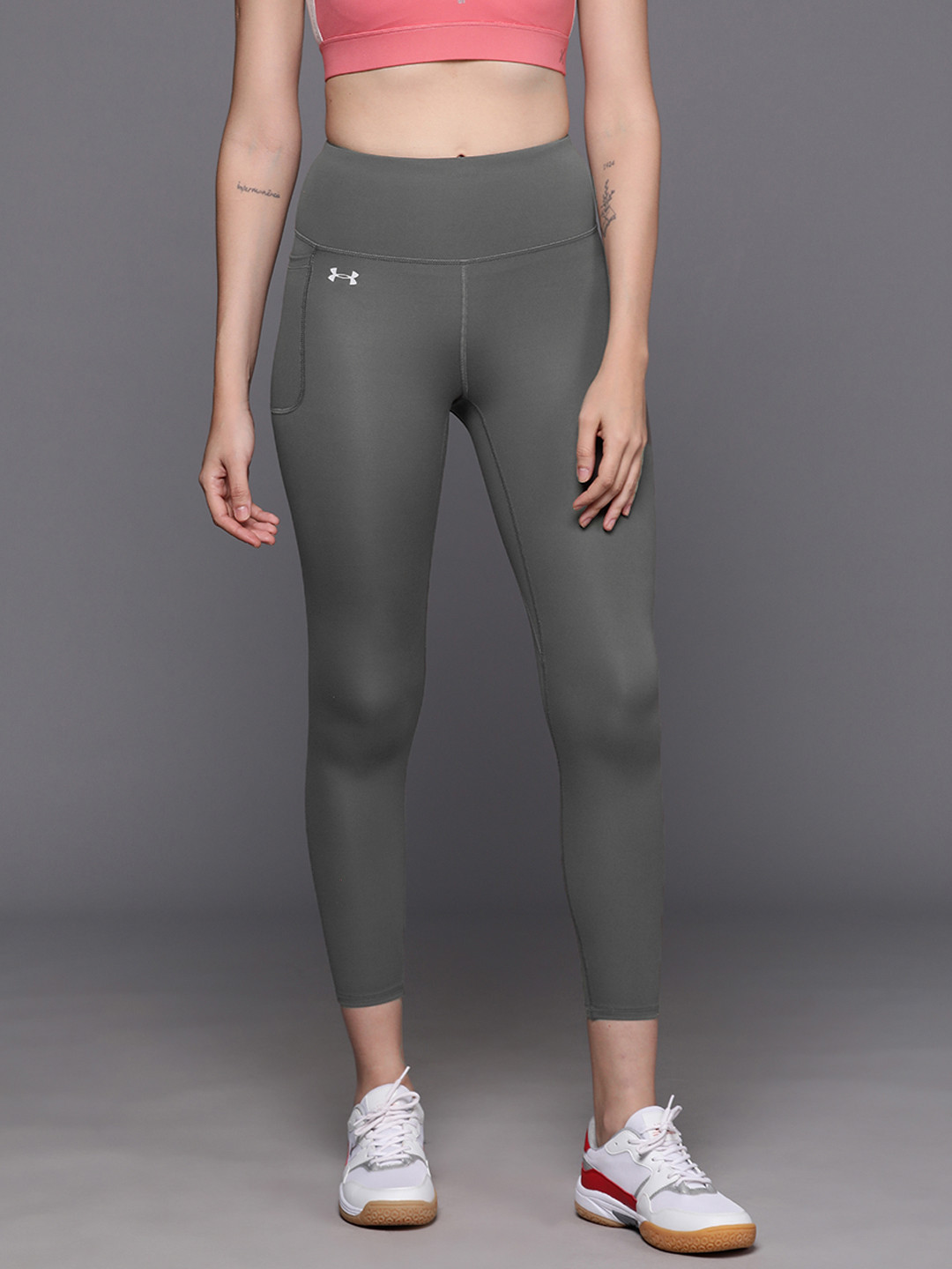 

UNDER ARMOUR Women Motion Ankle-Length Tights, Charcoal