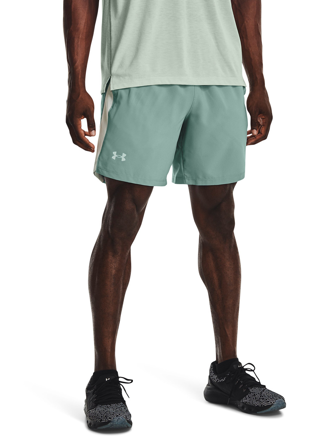 

UNDER ARMOUR Men Low-Rise Running Sports Shorts, Green
